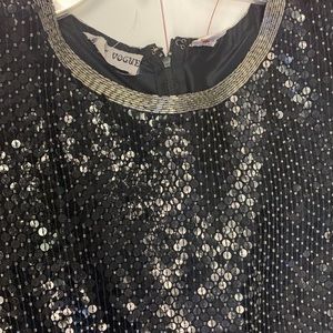 Right Vogue Black & Silver Sequence Dress